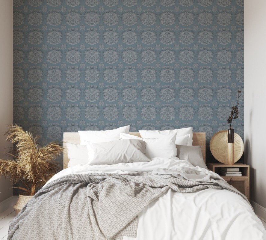 Bild på Färgsättning Damask in Blue - 1032301-02 - 10529-01